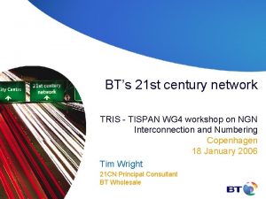 BTs 21 st century network TRIS TISPAN WG