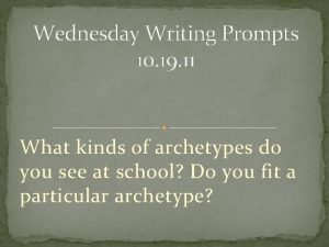 Wednesday writing prompts
