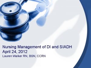 Siadh nursing management