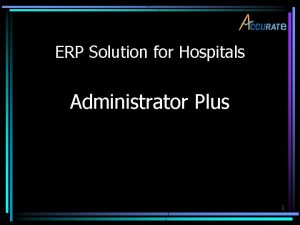 Administrator plus hospital software