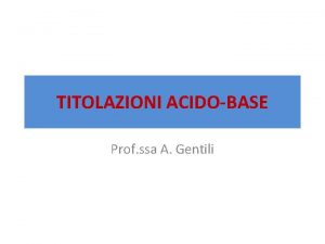 Punto di semiequivalenza Punto di semiequivalenza