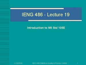 Mil std 105e