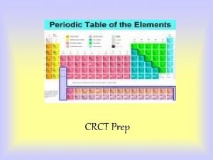 CRCT Prep Which pair of elements is most