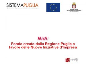 Nidi Fondo creato dalla Regione Puglia a favore