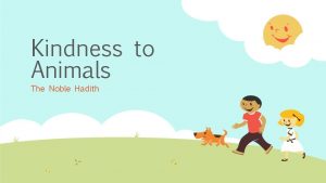 Importance of kindness to animals
