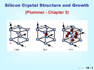 Silicon crystal structure