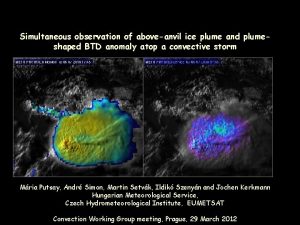 Simultaneous observation of aboveanvil ice plume and plumeshaped