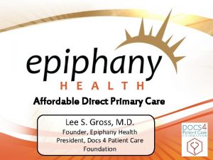 Epiphany health direct primary care