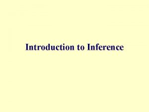 Introduction to Inference Statistical Hypotheses Statistical Hypotheses are