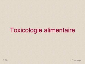 Dse toxicologie