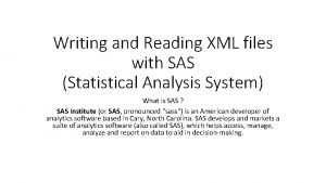 Sas read xml file