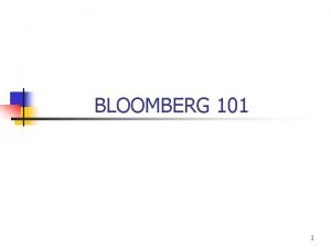 What is bloomberg