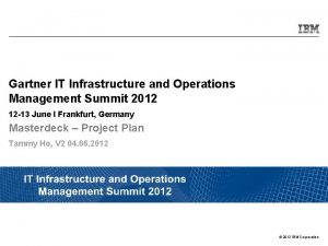 Gartner infrastructure and operations summit