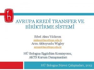 AVRUPA KRED TRANSFER VE BRKTRME SSTEM Sibel Aksu