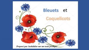 Bleuets et Coquelicots Propos par Jackdidier sur un