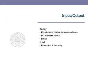 Principles of input output software