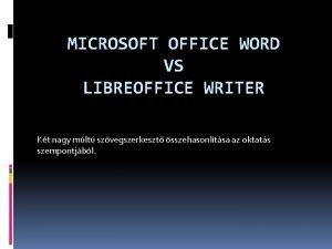 Libreoffice word