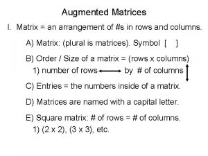 Augmented matrices calculator