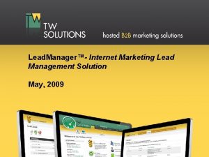 Internet lead management