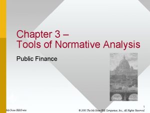 Tools of normative analysis