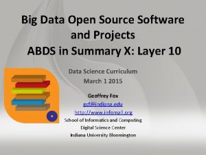 Big data open source projects