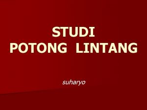 Studi potong lintang