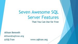 Awesome sql