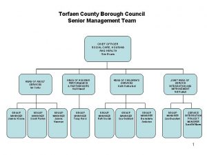 Torfaen County Borough Council Senior Management Team CHIEF