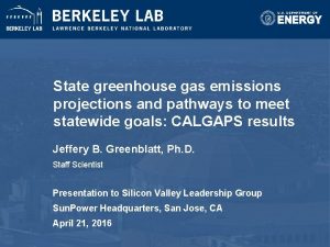 State greenhouse gas emissions projections and pathways to