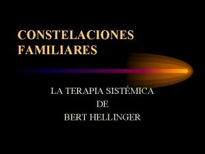 Dr bert hellinger