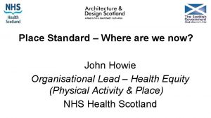 Place Standard Where are we now John Howie