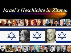 Israels Geschichte in Zitaten Die Regierung Seiner Majestt