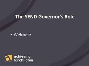 Role of send governor