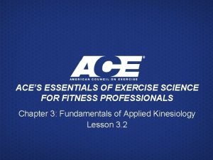 ACES ESSENTIALS OF EXERCISE SCIENCE FOR FITNESS PROFESSIONALS