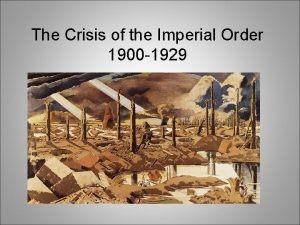 Chapter 27 the crisis of the imperial order