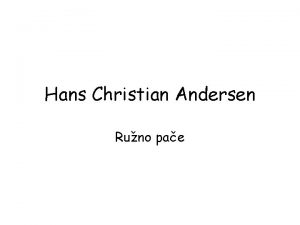 Hans Christian Andersen Runo pae Hans Christian Andersen