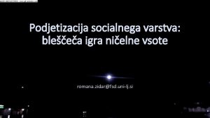 Podjetizacija socialnega varstva bleea igra nielne vsote romana