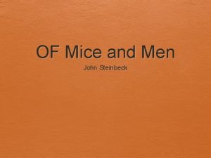 Chapter 1 of mice and men