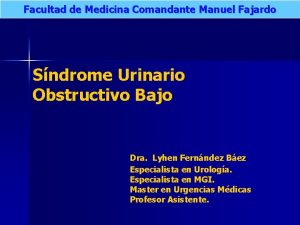 Sintomas obstructivos e irritativos urinarios