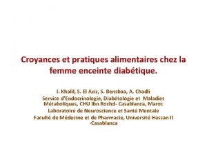 Croyances et pratiques alimentaires chez la femme enceinte