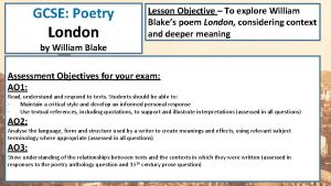 London gcse poem