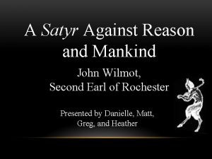 Satyr against reason and mankind