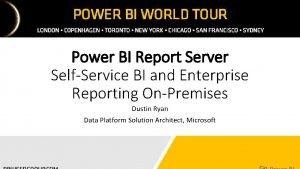 Selfservice business intelligence