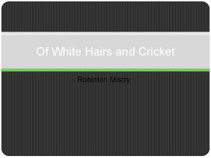 Rohinton mistry biography