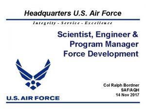 Air force ide/sde programs