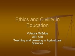 Ethics of civility in education