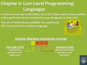 Chapter 6 LowLevel Programming Languages In order to