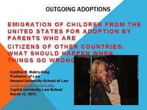 Outgoing adoptions