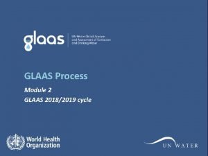 GLAAS Process Module 2 GLAAS 20182019 cycle Overview