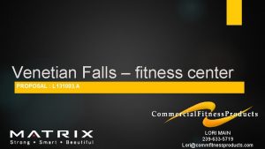 Venetian Falls fitness center PROPOSAL L 131003 A